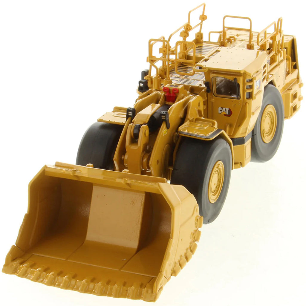 Model of a Caterpillar R2900 XE Underground Mining Loader on a White Background