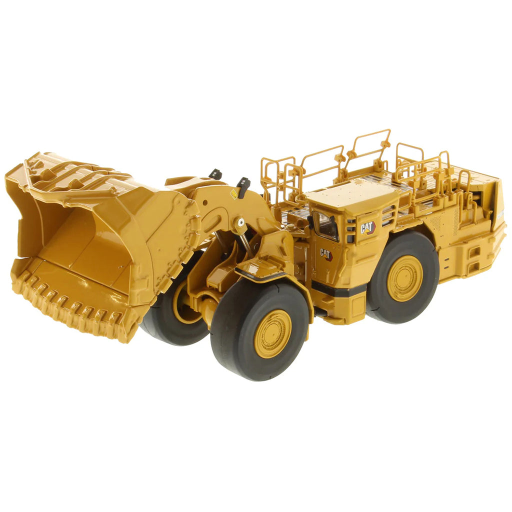 Model of a Caterpillar R2900 XE Underground Mining Loader on a White Background