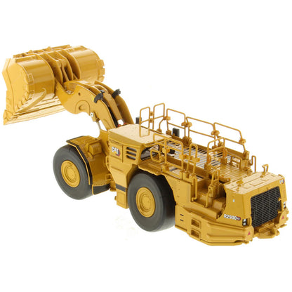 Model of a Caterpillar R2900 XE Underground Mining Loader on a White Background