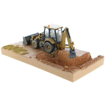 Model of a Weathered Caterpillar 420F2 IT Backhoe Loader on a White Background