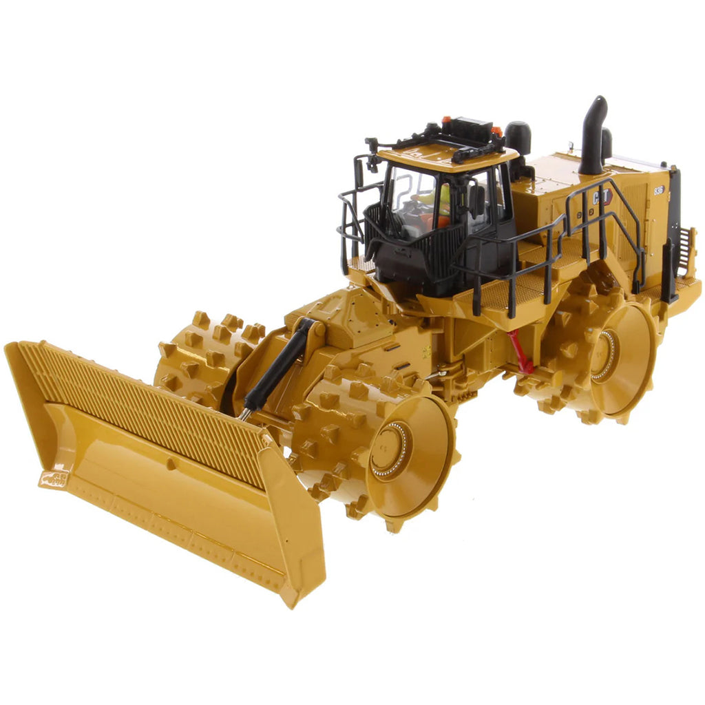 Model of a Caterpillar 836 Landfill Compactor on a White Background