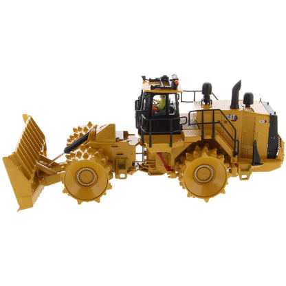 Model of a Caterpillar 836 Landfill Compactor on a White Background