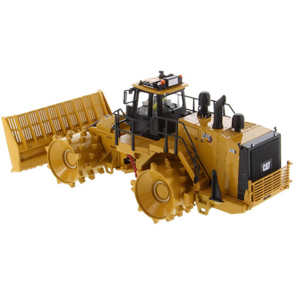 Model of a Caterpillar 836 Landfill Compactor on a White Background