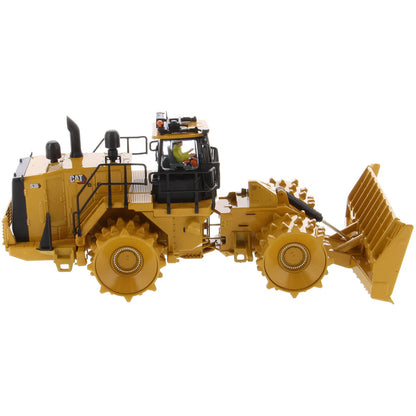 Model of a Caterpillar 836 Landfill Compactor on a White Background