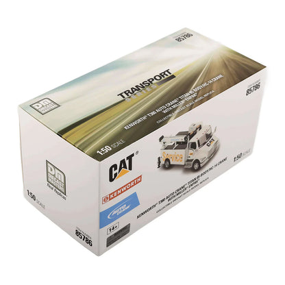 Model truck packaging with 'DM' and 'Cat' branding on a white background