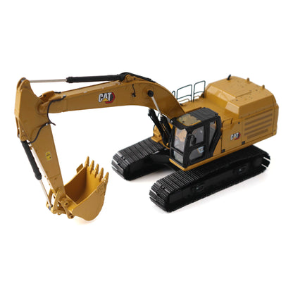 1:50th Scale Diecast Model in CAT Yellow & Black of a Caterpillar 352 Excavator Photographed on a White Background