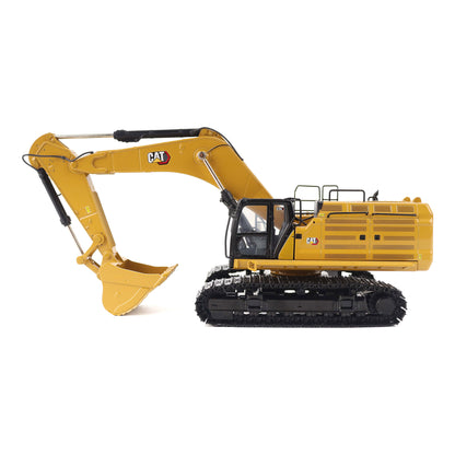1:50th Scale Diecast Model in CAT Yellow & Black of a Caterpillar 374 Excavator Photographed on a White Background