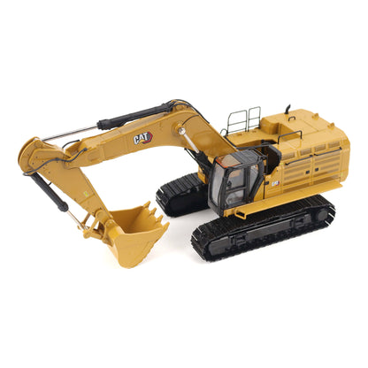 1:50th Scale Diecast Model in CAT Yellow & Black of a Caterpillar 374 Excavator Photographed on a White Background