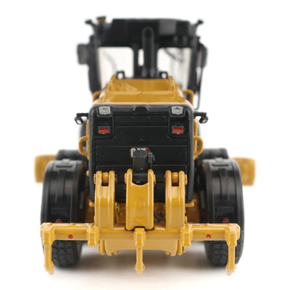 Model of a Caterpillar 140 LVR Motor Grader on a White Background