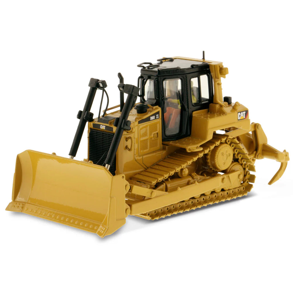 Model of a Caterpillar D6R Track-Type Dozer with Rear Ripper on a White Background