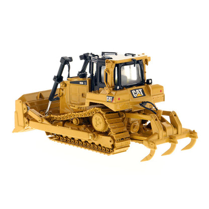 Model of a Caterpillar D6R Track-Type Dozer with Rear Ripper on a White Background