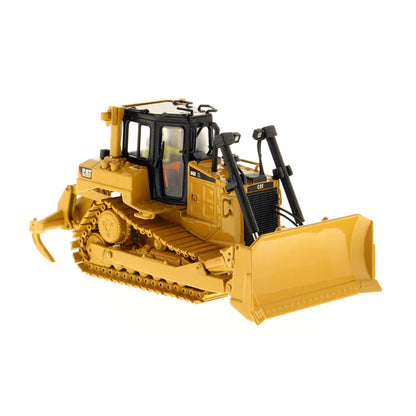 Model of a Caterpillar D6R Track-Type Dozer with Rear Ripper on a White Background