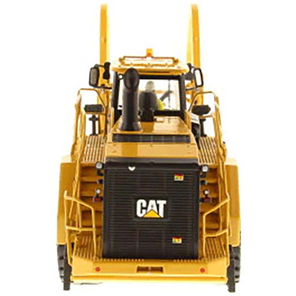 Model of a Caterpillar 988K Wheel Loader w/Log Grapple on a White Background