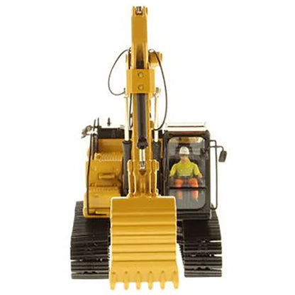 Model of a Caterpillar 320F L Hydraulic Excavator w/Thumb on a White Background