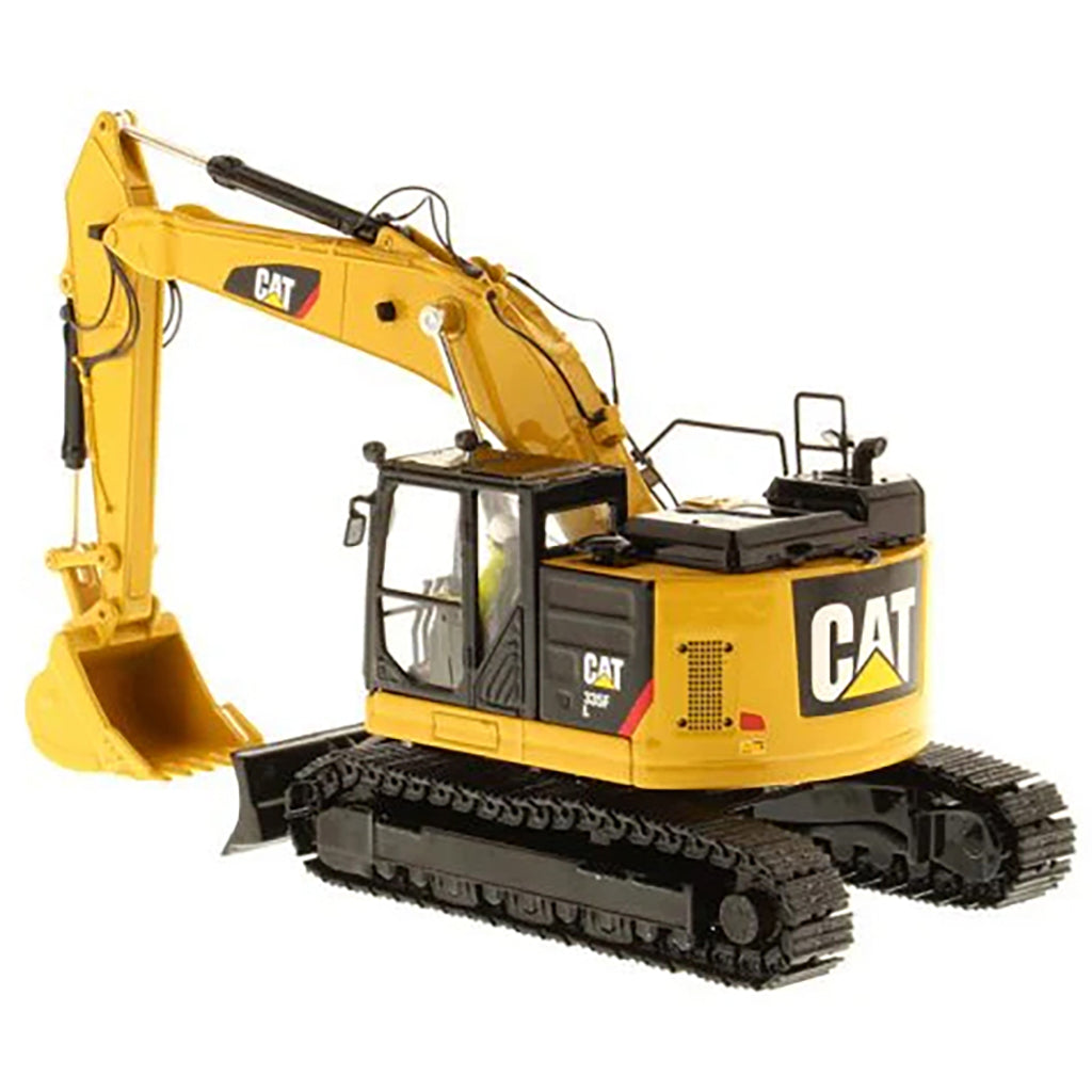 Model of a Caterpillar 335F LCR Hydraulic Excavator on a White Background