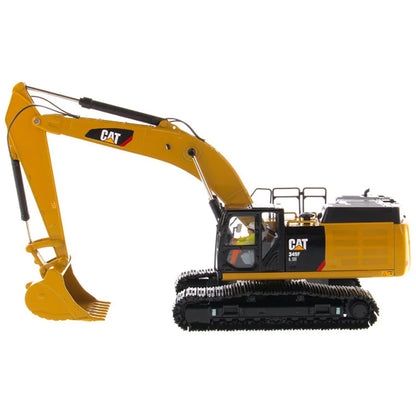 Model of a Caterpillar 349F l XE Hydraulic Excavator on a White Background