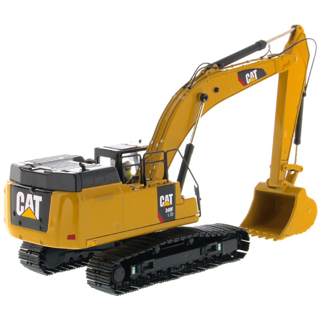 Model of a Caterpillar 349F l XE Hydraulic Excavator on a White Background