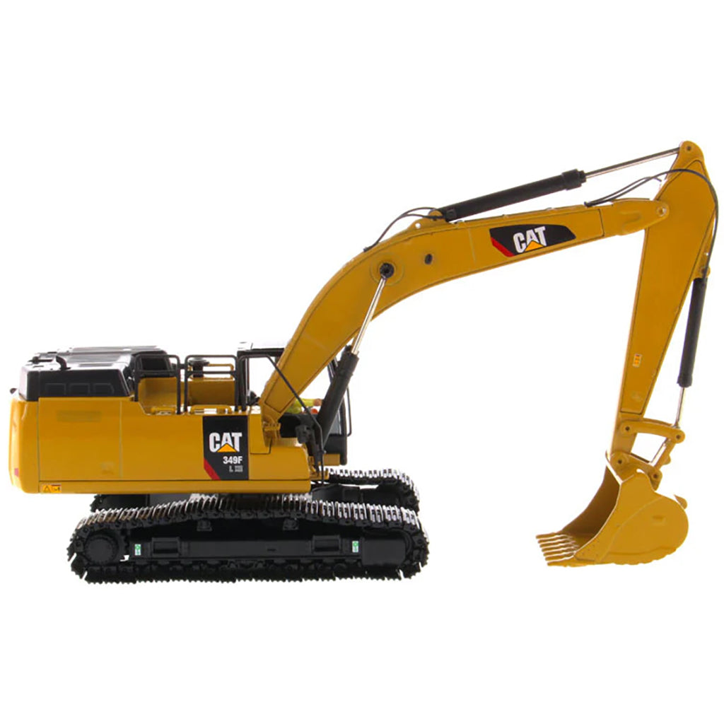 Model of a Caterpillar 349F l XE Hydraulic Excavator on a White Background