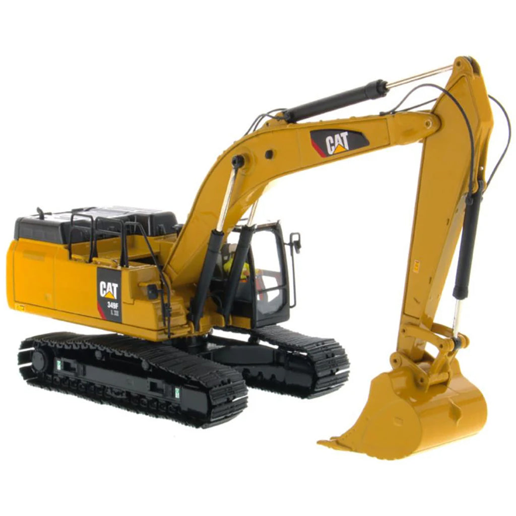 Model of a Caterpillar 349F l XE Hydraulic Excavator on a White Background