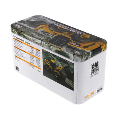Model toy of a Cat 986M wheel loader in packaging on a white background