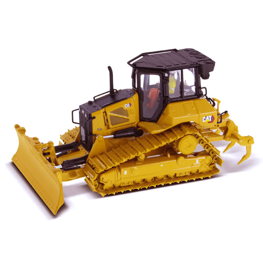 Model of a Caterpillar D5 LGP VPAT Track-Type Dozer with Rear Ripper on a White Background