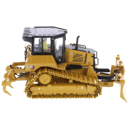 Model of a Caterpillar D5 LGP VPAT Track-Type Dozer with Rear Ripper on a White Background