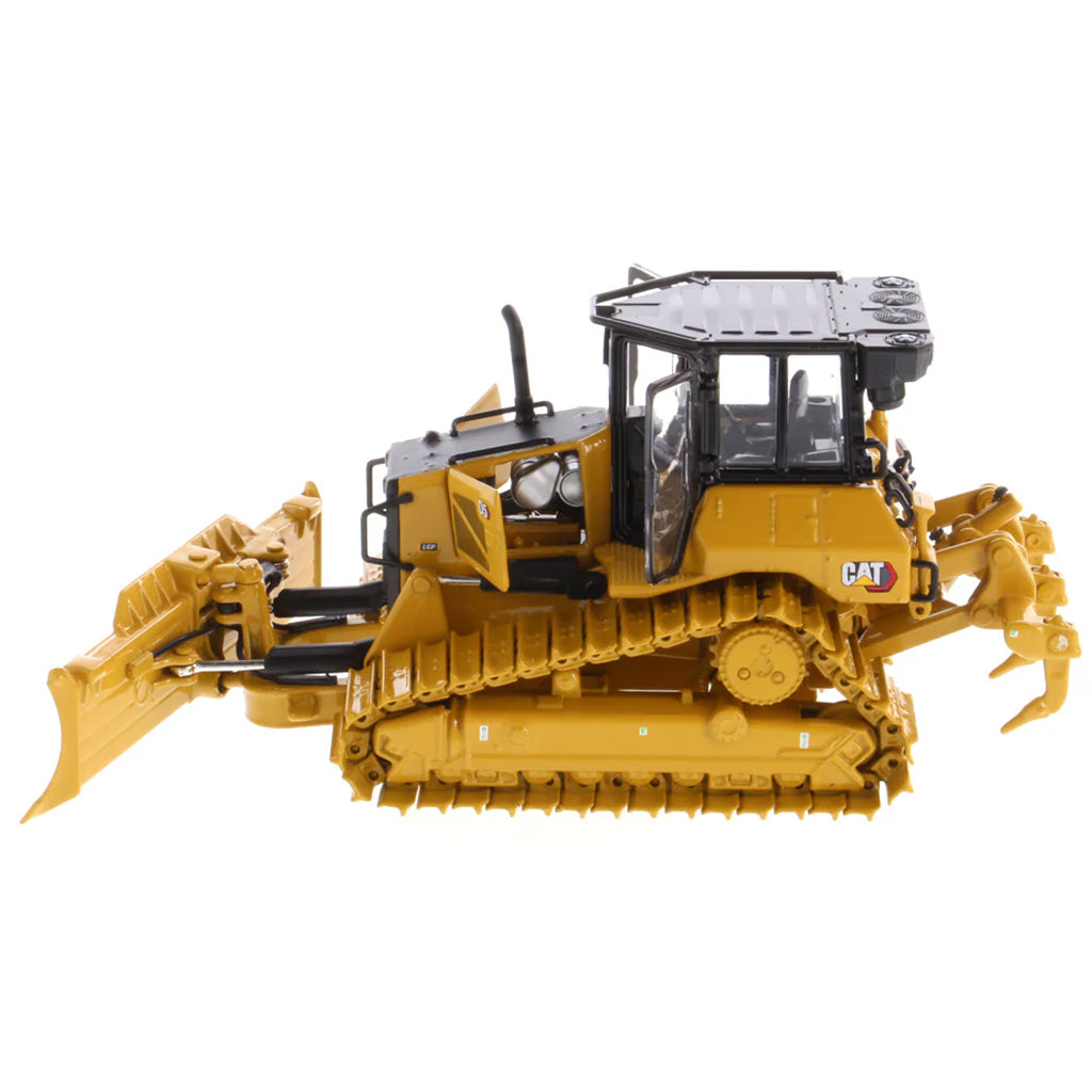Model of a Caterpillar D5 LGP VPAT Track-Type Dozer with Rear Ripper on a White Background
