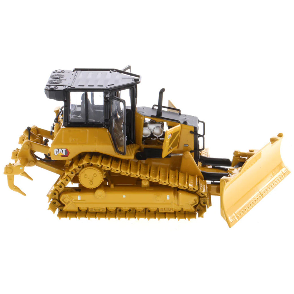 Model of a Caterpillar D5 LGP VPAT Track-Type Dozer with Rear Ripper on a White Background