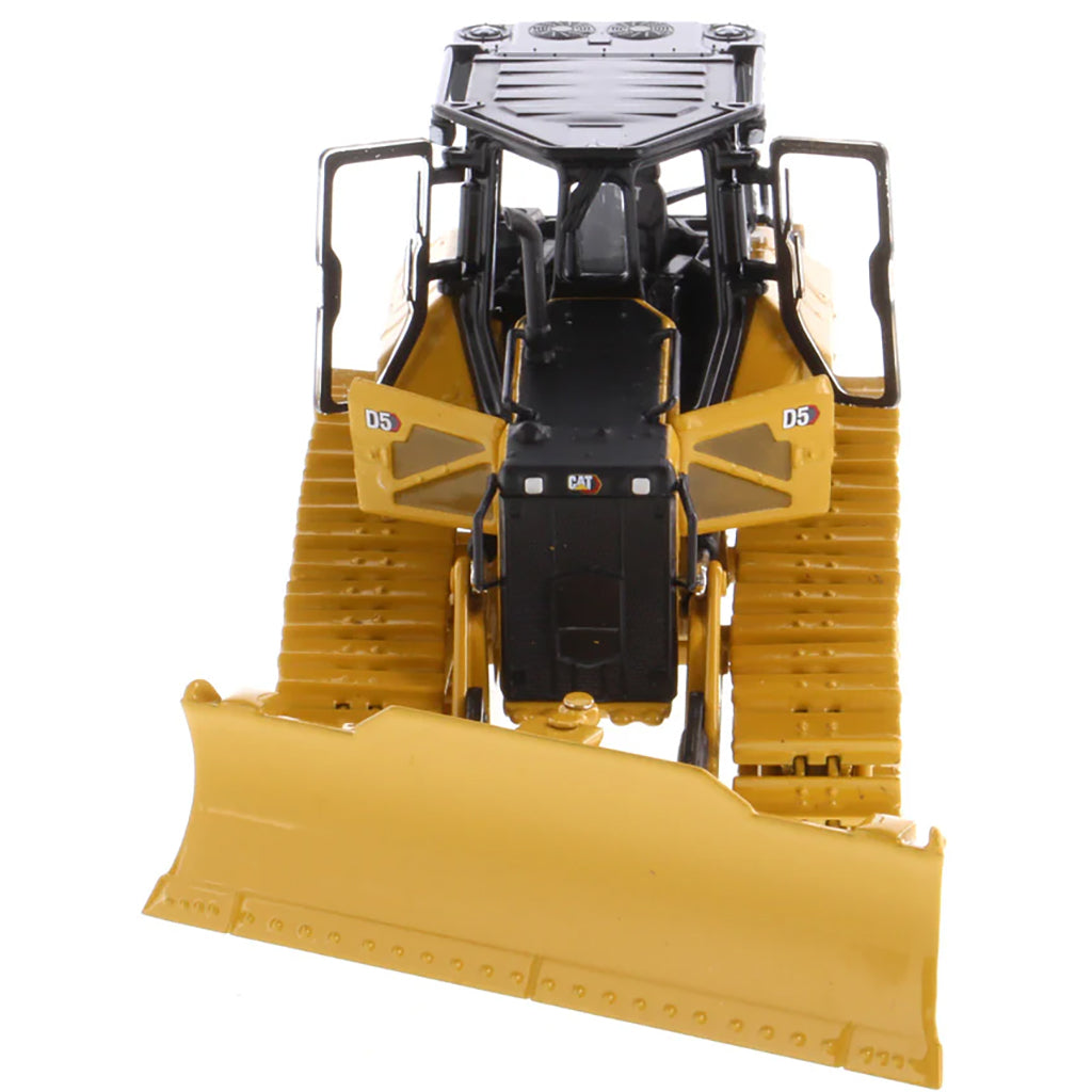 Model of a Caterpillar D5 LGP VPAT Track-Type Dozer with Rear Ripper on a White Background