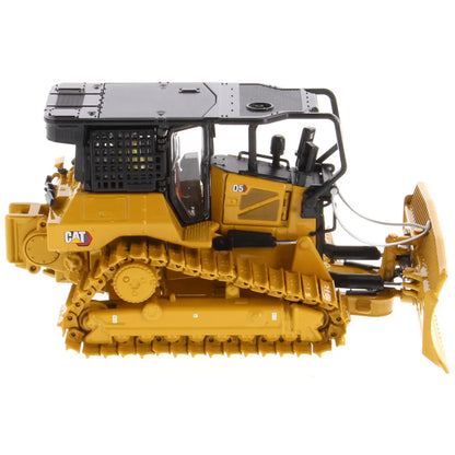 Model of a Caterpillar D5 XR Track-Type Fire Suppression Dozer with Winch on a White Background