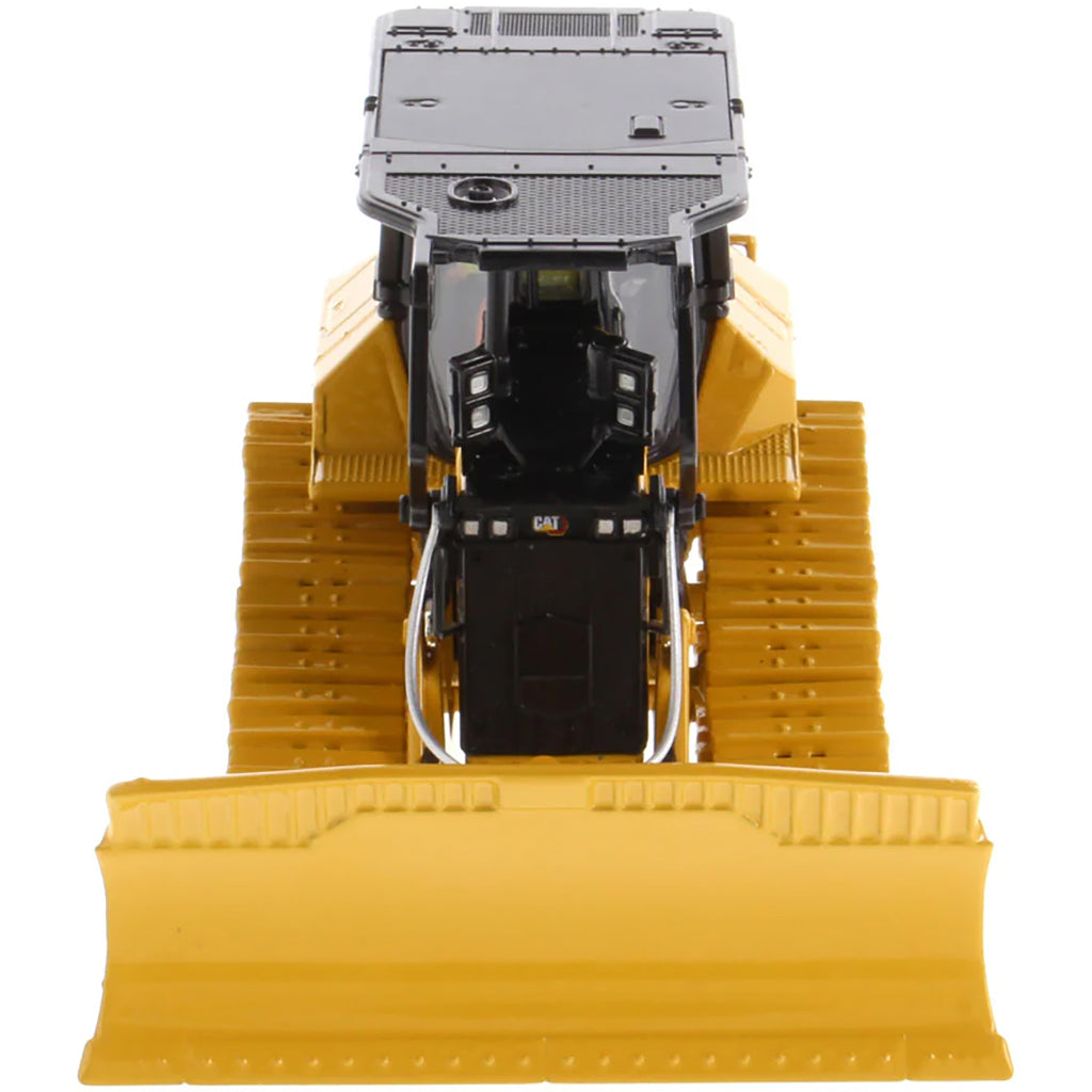 Model of a Caterpillar D5 XR Track-Type Fire Suppression Dozer with Winch on a White Background