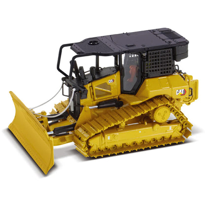 Model of a Caterpillar D5 XR Track-Type Fire Suppression Dozer with Winch on a White Background