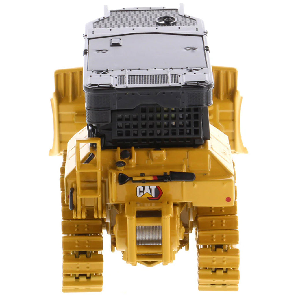 Model of a Caterpillar D5 XR Track-Type Fire Suppression Dozer with Winch on a White Background