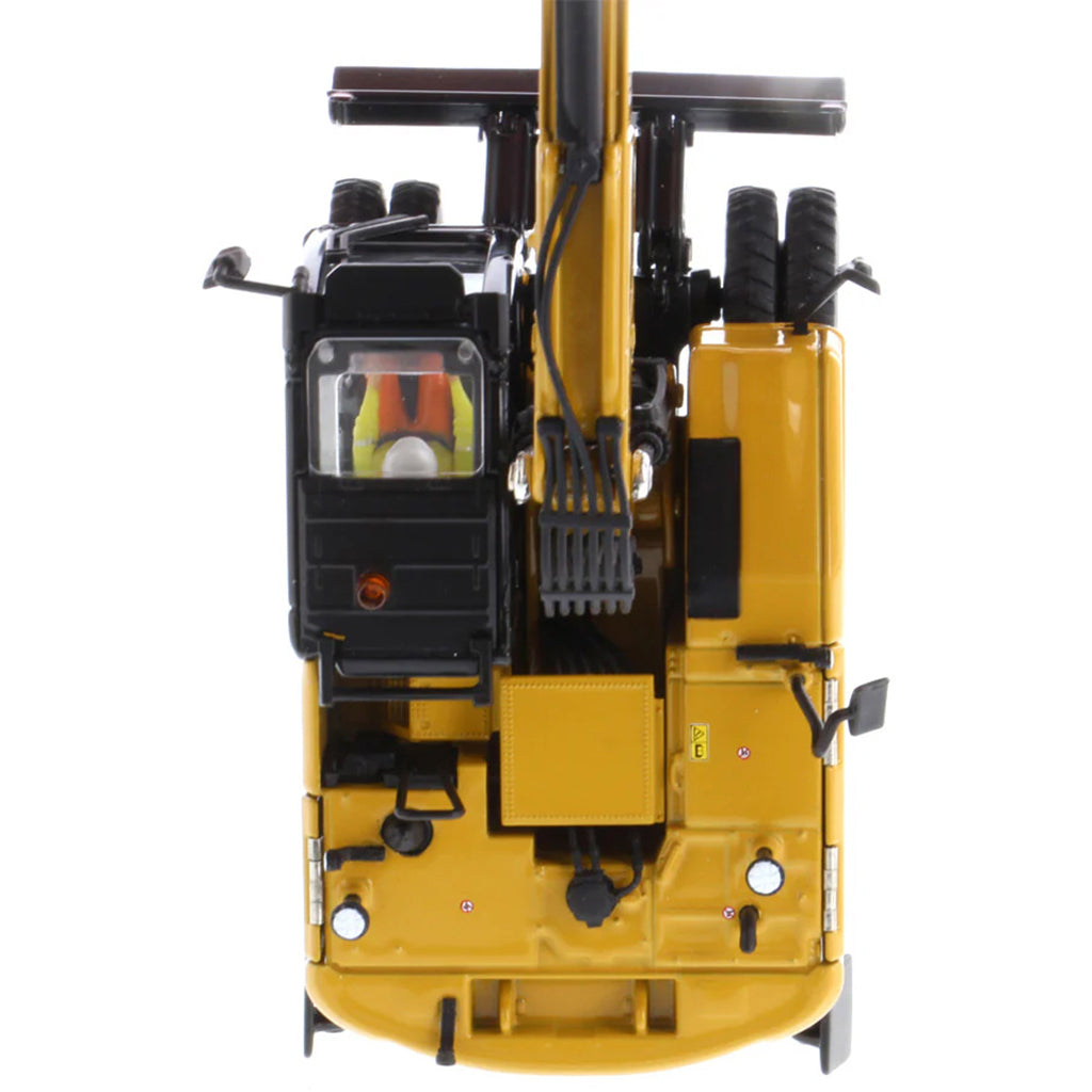 Model of a Caterpillar M318 Wheeled Excavator on a White Background