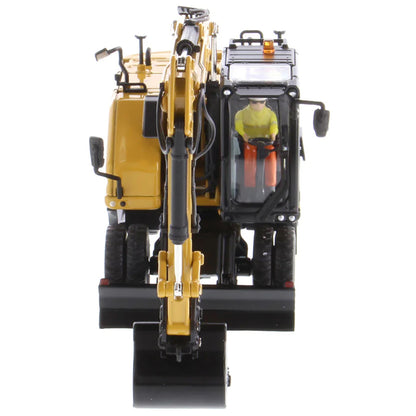 Model of a Caterpillar M318 Wheeled Excavator on a White Background