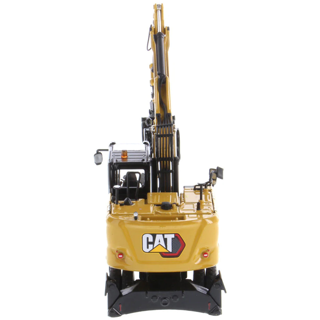 Model of a Caterpillar M318 Wheeled Excavator on a White Background