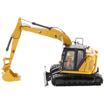 Model of a Caterpillar 315 Mini-Excavator on a White Background