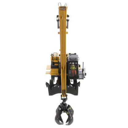 1:50 Scale Model of a Caterpillar MH3040 Material Handler on a White Background