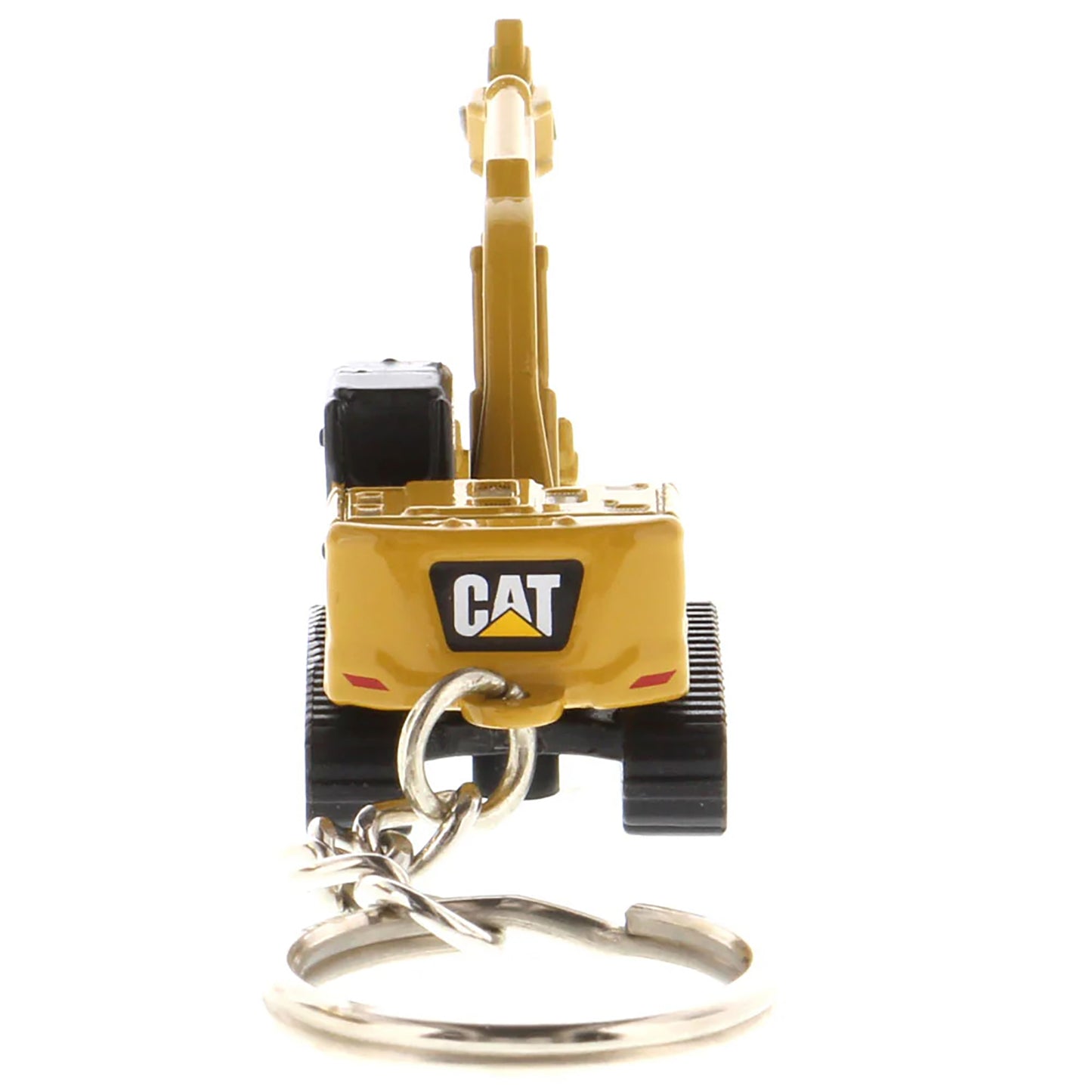 Caterpillar 320 Hydraulic Excavator Keychain on a white background