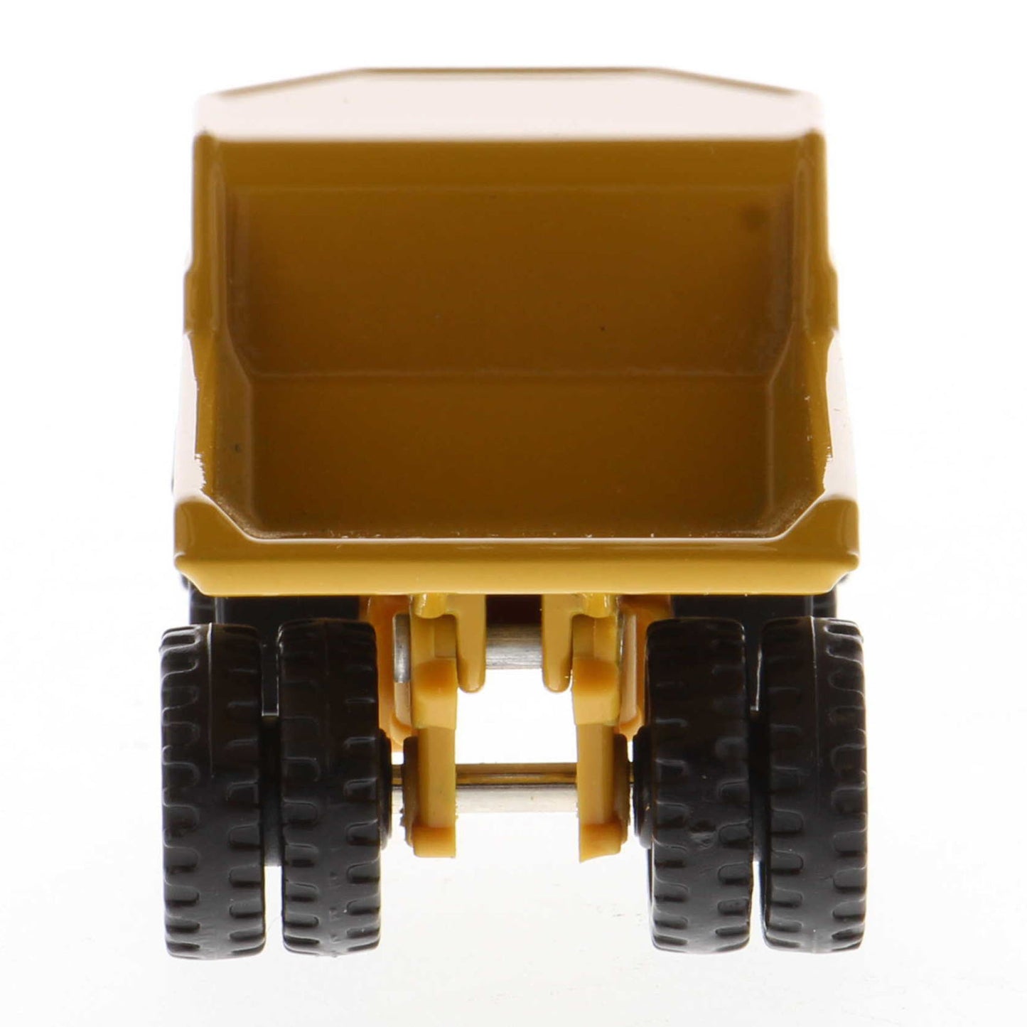 Mini Model of a Caterpillar 770 Off-Highway Haul Truck on a White Background