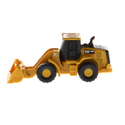 Mini Model of a Cat 950M Wheel Loader on a White background