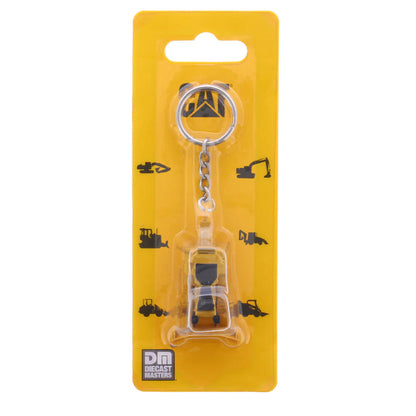 Keychain on a yellow card with branding