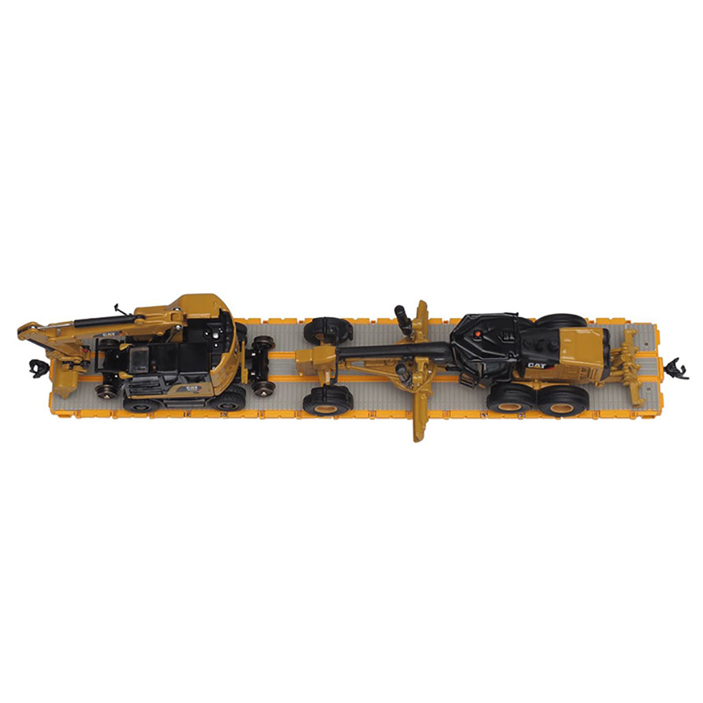 Model of a Caterpillar machine on a white background