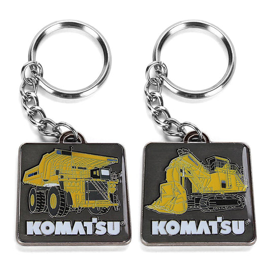 Komatsu Mining Dump Truck & Excavator Keychain