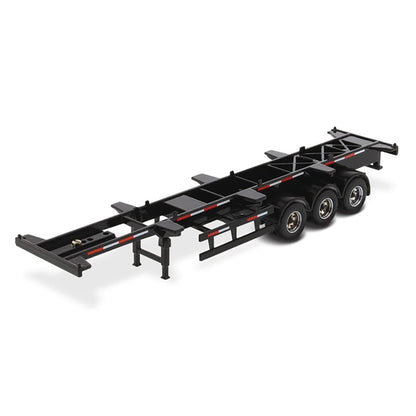 Black trailer chassis on a white background