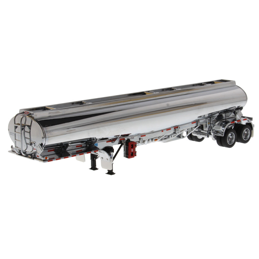 Model of a Chrome Heil FD 9300/DT-C4 Petroleum tanker trailer on a white background