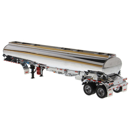 Model of a Chrome Heil FD 9300/DT-C4 Petroleum tanker trailer on a white background