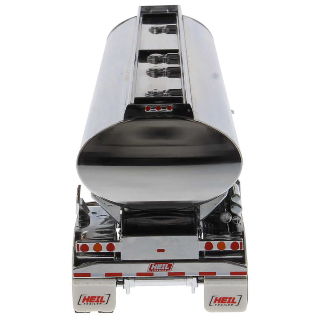 Model of a Chrome Heil FD 9300/DT-C4 Petroleum tanker trailer on a white background