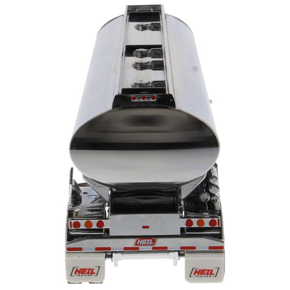 Model of a Chrome Heil FD 9300/DT-C4 Petroleum tanker trailer on a white background