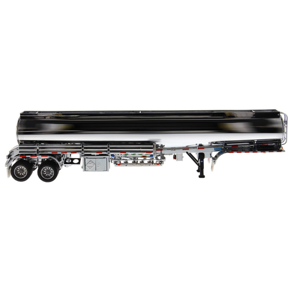 Model of a Chrome Heil FD 9300/DT-C4 Petroleum tanker trailer on a white background